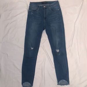 Just Black Denim distressed high rise jean size 27